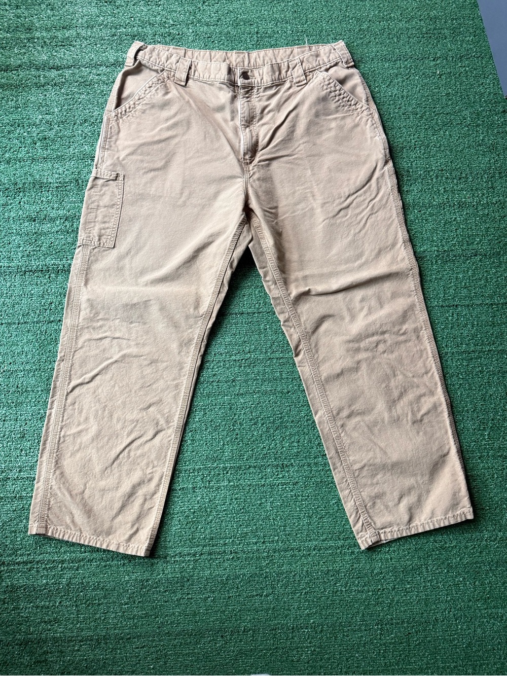 Tan Carhartt Carpenter Pants 40x32 Dungaree Fit B151 DKH
